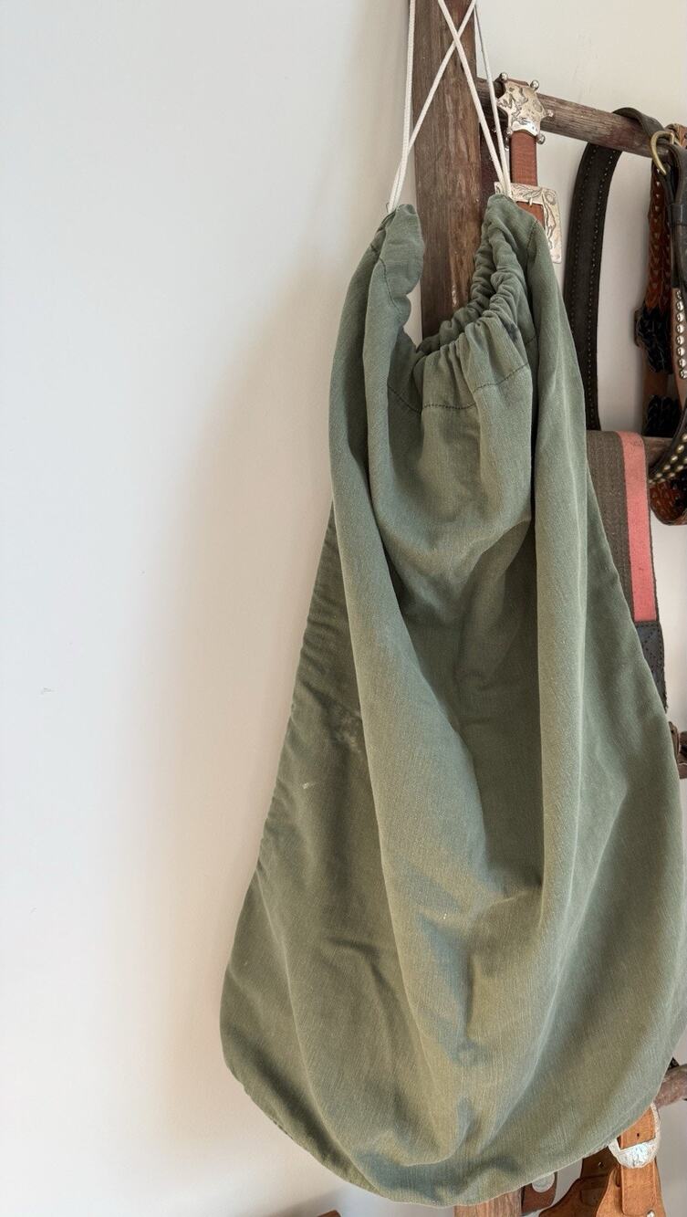Vintage 40s 50s U.S. Military Issued Army HBT Barracks Laundry Bag